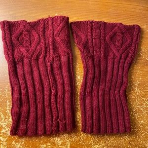 Maroon Boot Cuffs